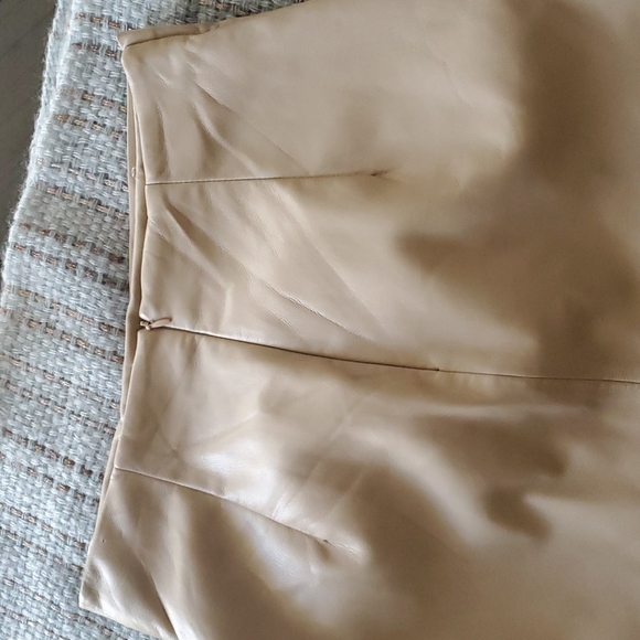 Mango Faux Leather Asymmetric Skirt with Lining - Picture 7 of 10